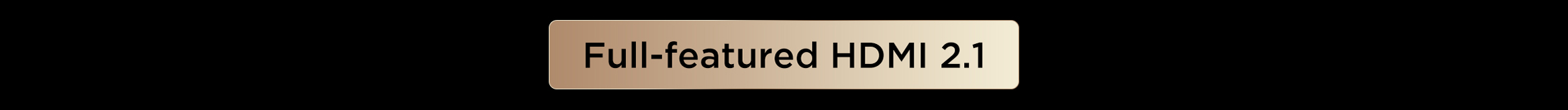 Full-featured HDMI 2.1