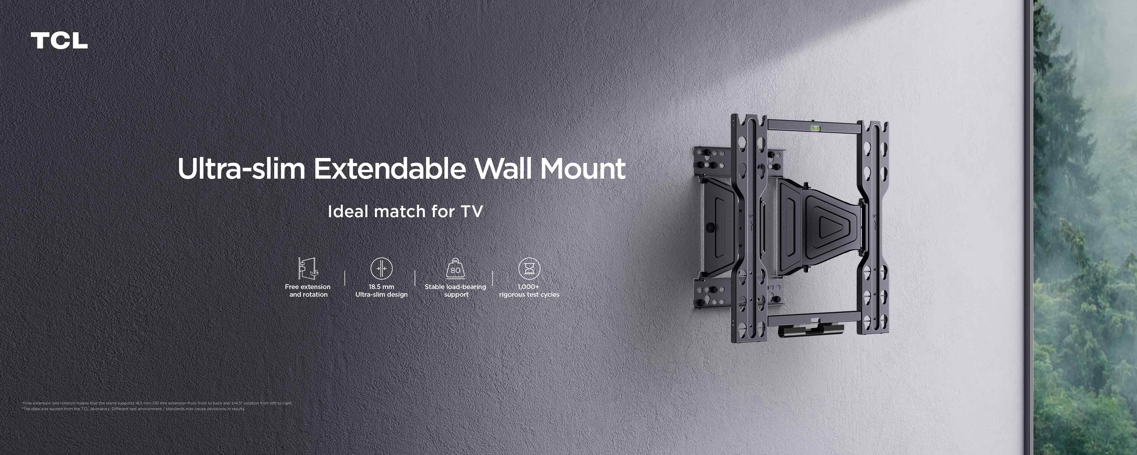 TCL WM54A-75F Ultra-slim Extendable TV Wall Mountx