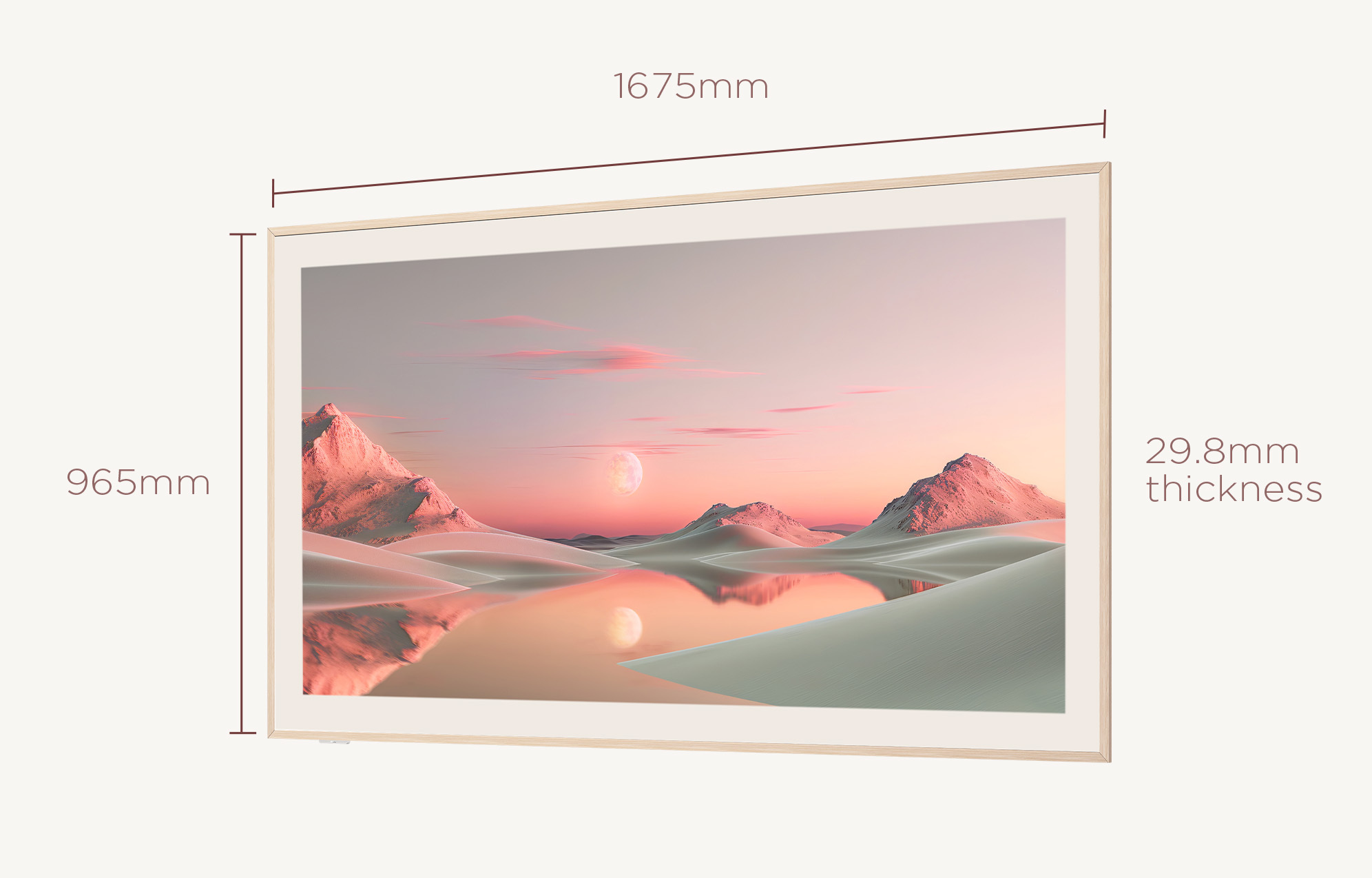 A300W  NXTFRAME TV Screen Size