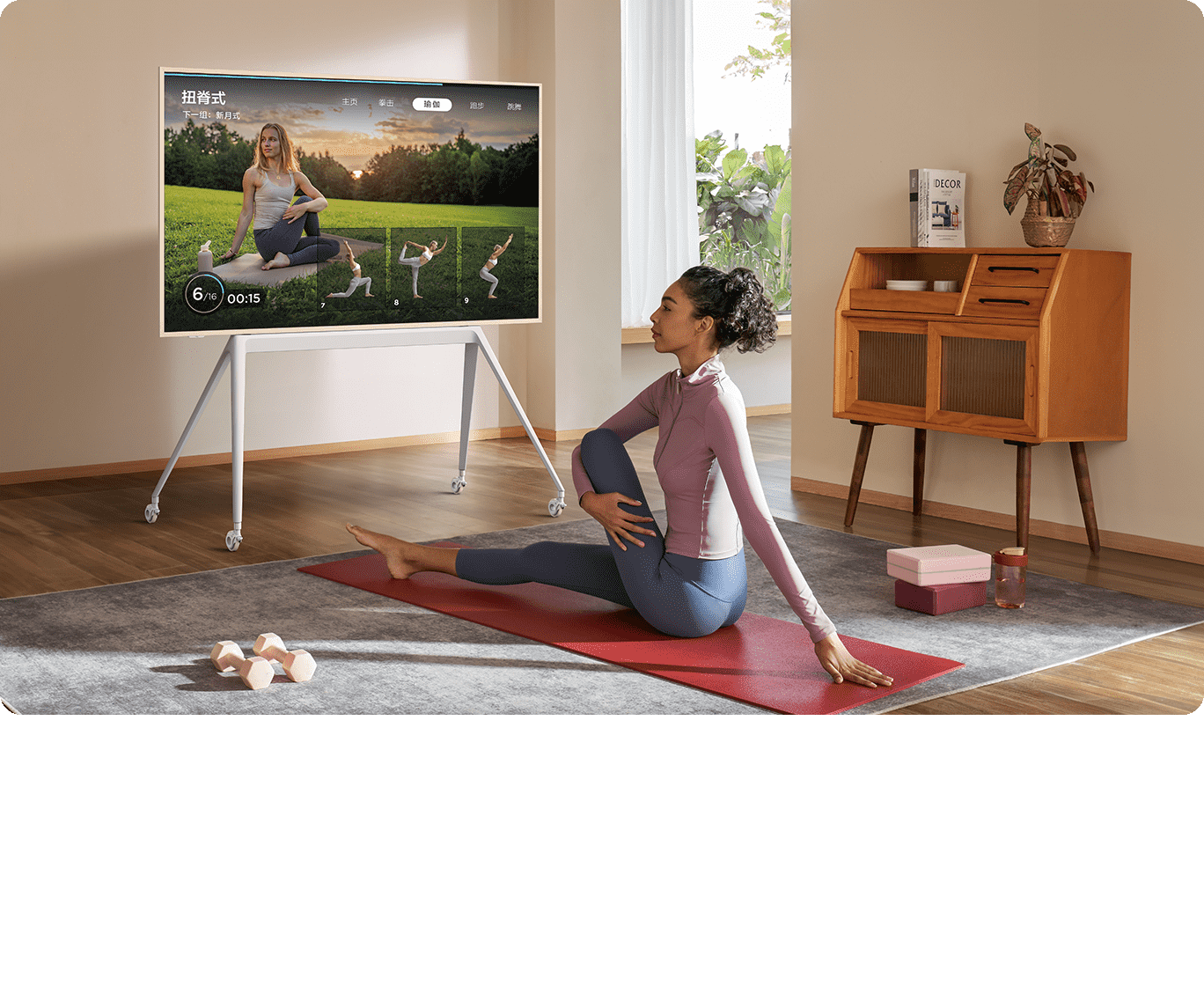 未使用 可動式スタンド付きTCL A300W フレームレス壁掛けTV 55