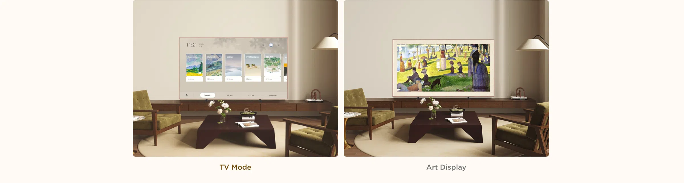 Режим телевизора TCL A400 Pro и режим Art Display