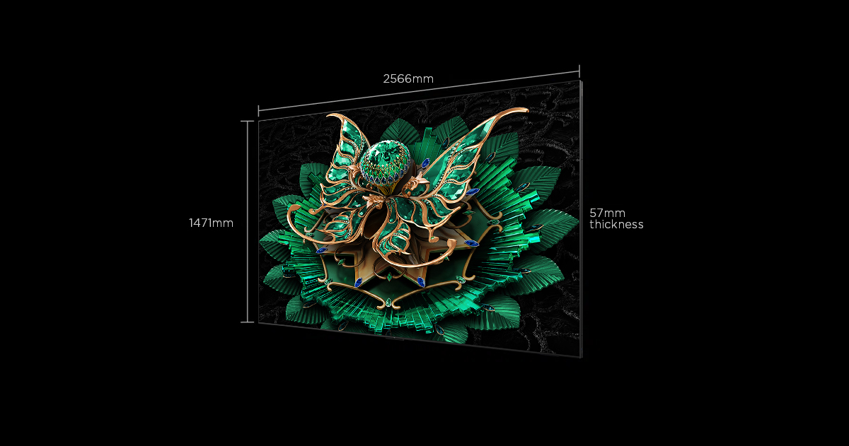 TCLTV C7K Premium QD-MiniLED TV Screen Size