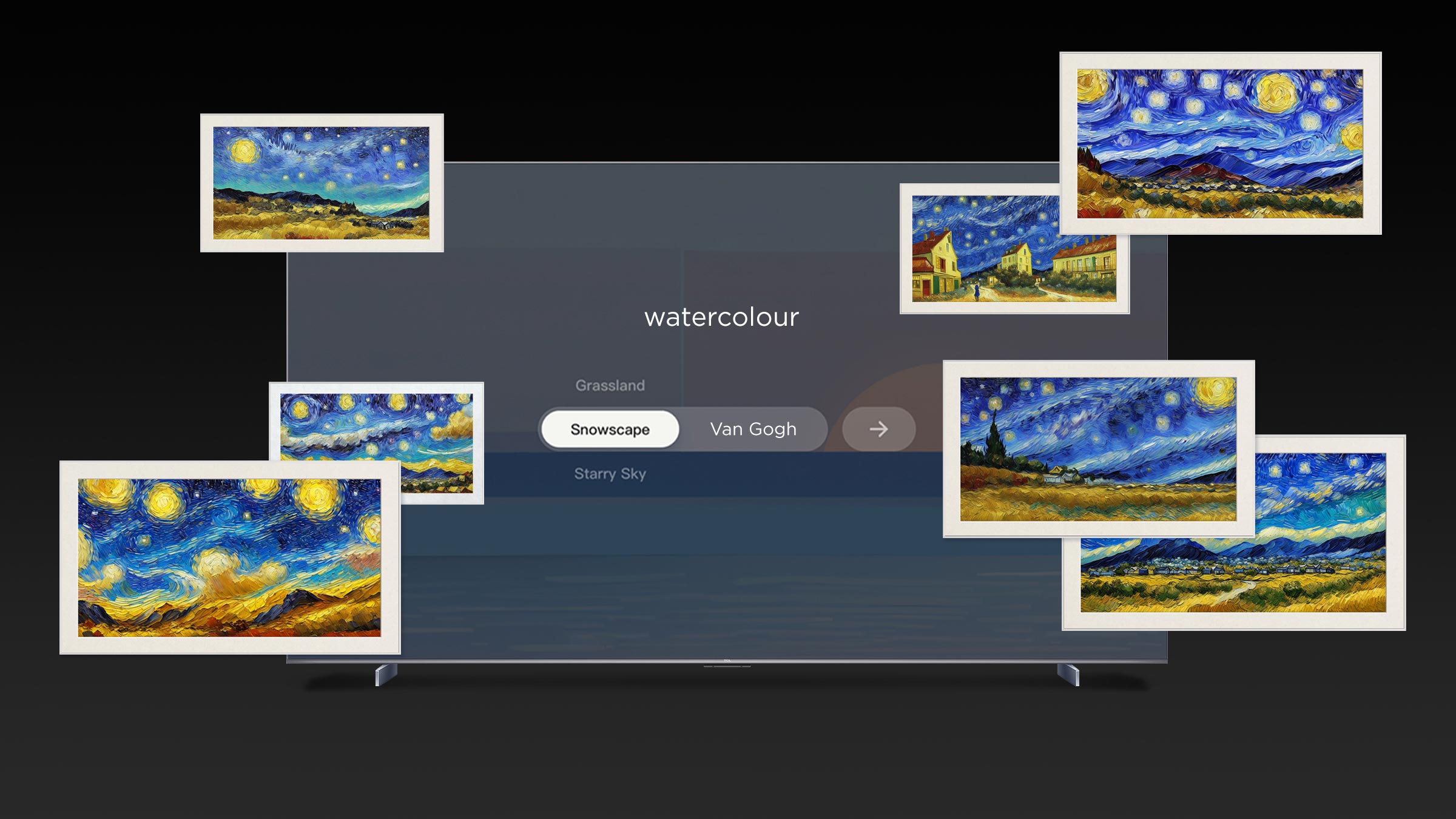 TCL C6K explores styles and themes in AI artworks