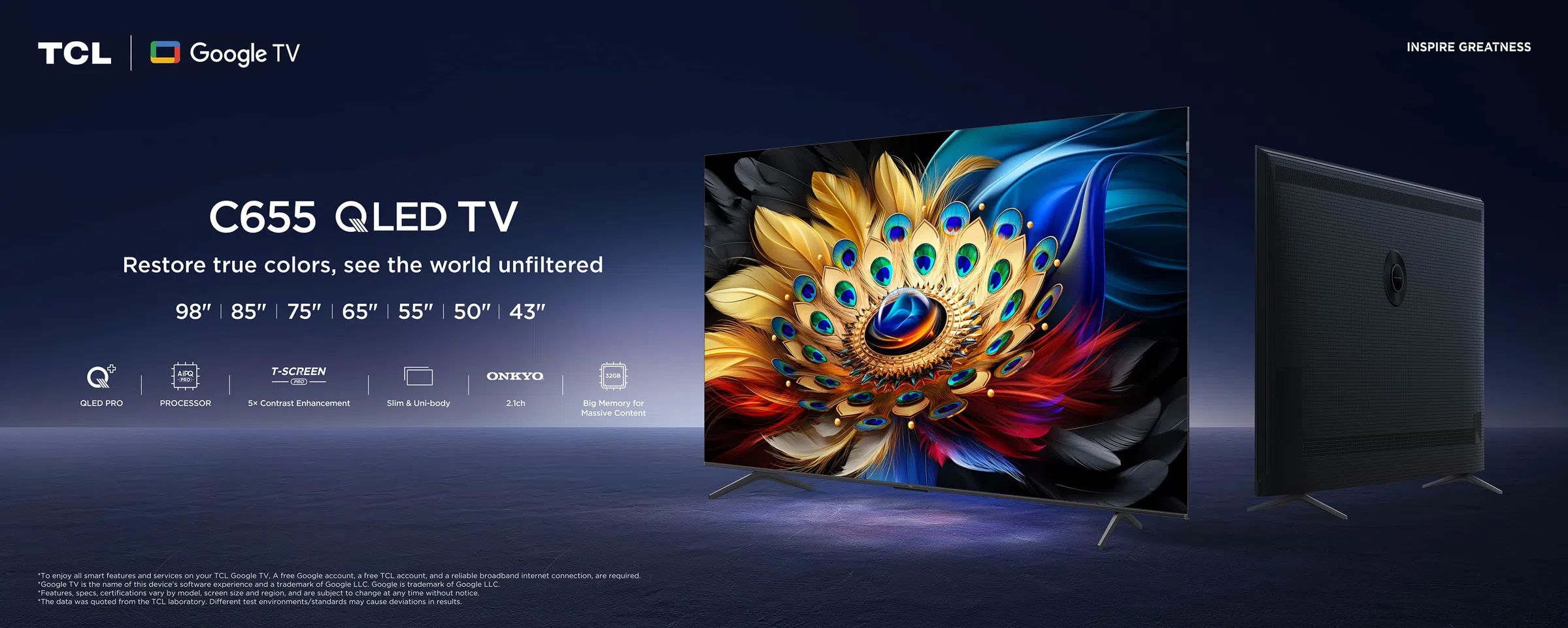 Top banner of C655 QLED TV