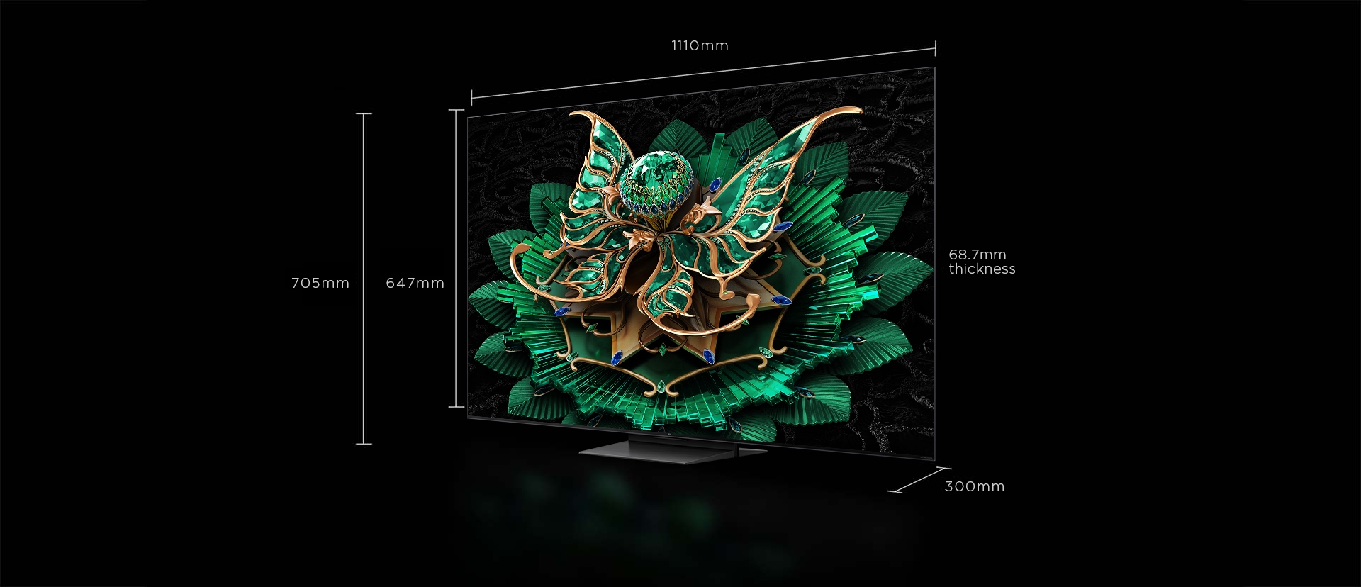 TCLTV C7K Premium QD-MiniLED TV Screen Size