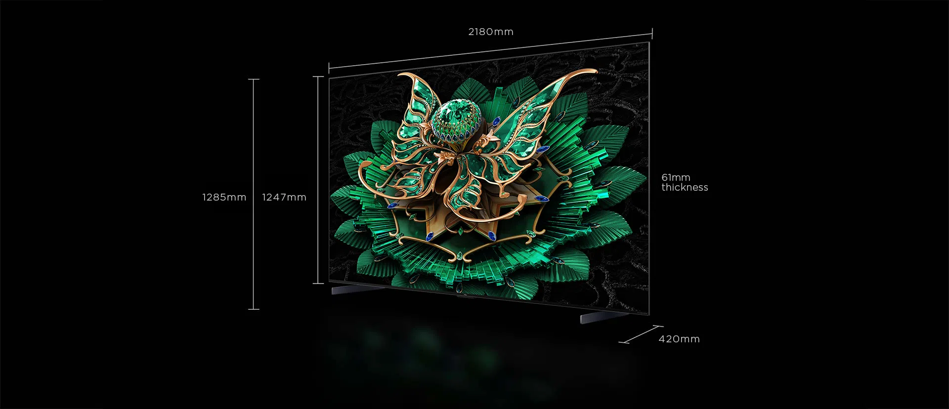 TCL TV C7K Premium QD-MiniLED TV Screen Size