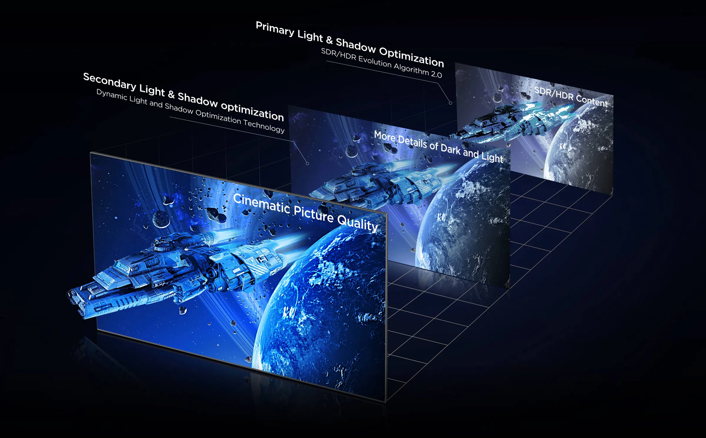 TCL 65 inch C7L SQD-Mini LED TV (2026 model) TCL QLED utilizes Colorful Quantum Crystals