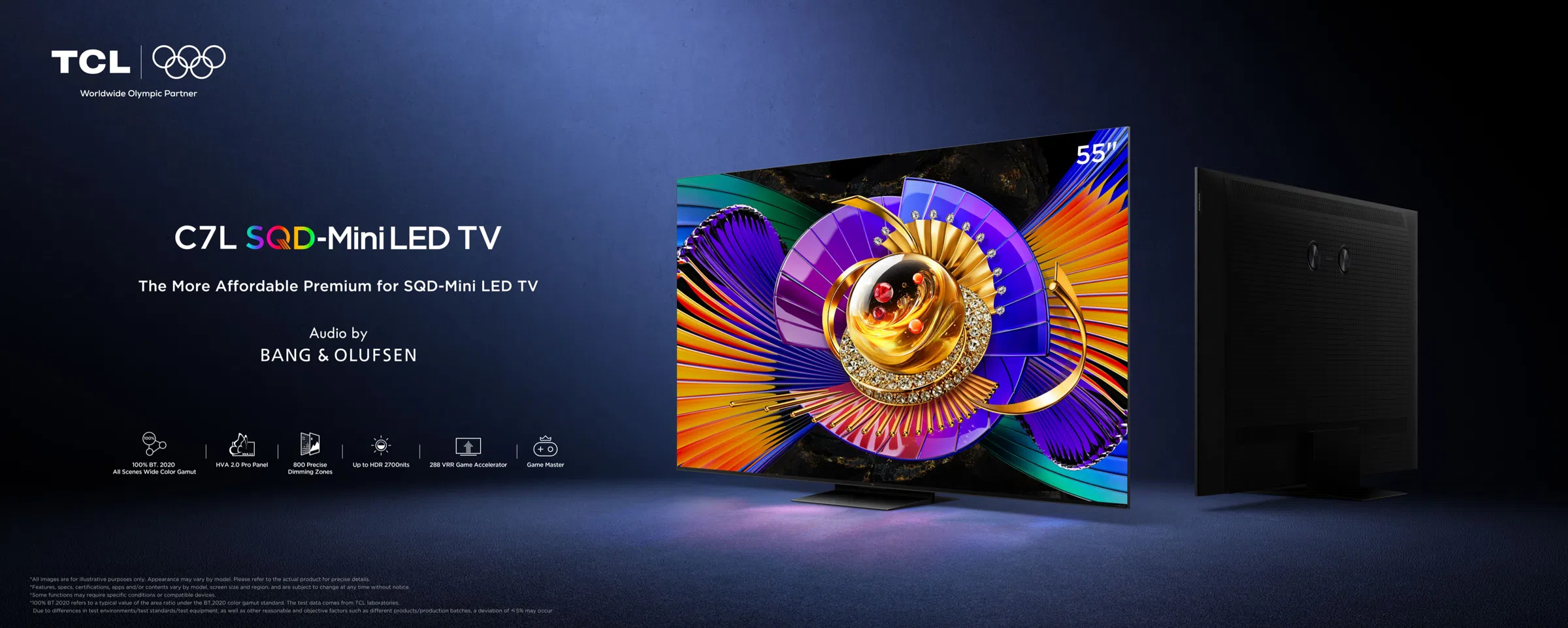 TCL C7L SQD-Mini LED TV – 55" to 98" Affordable Premium TV