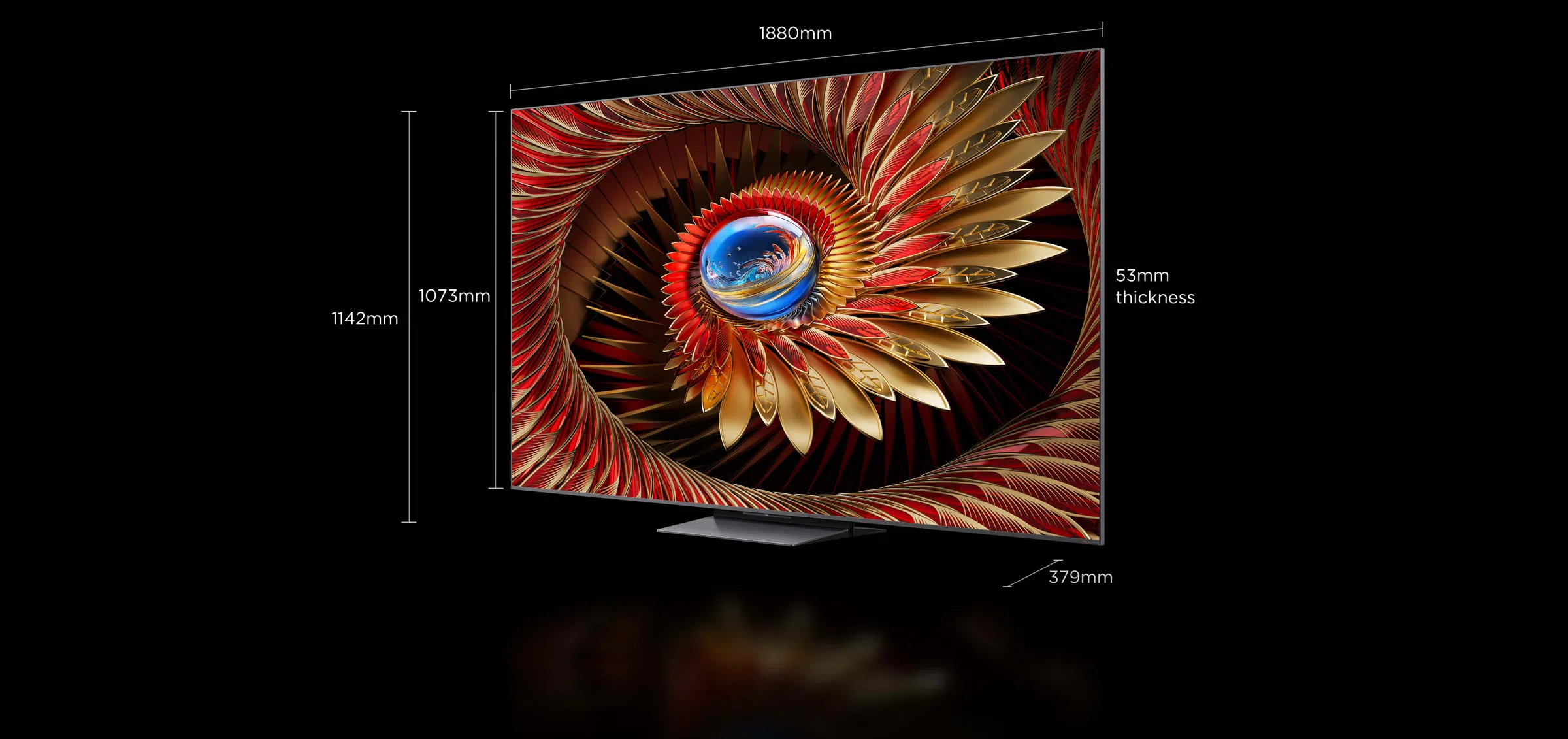 TCLTV C7K Premium QD-MiniLED TV Screen Size