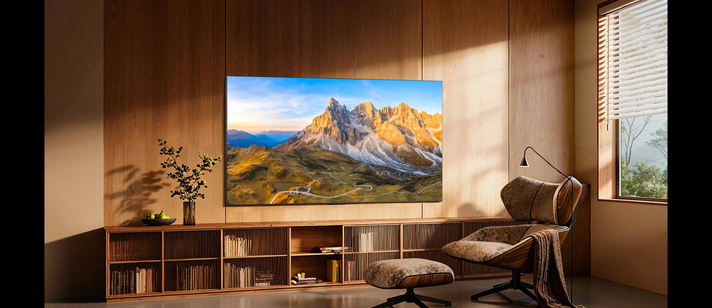 TCL C8L SQD-Mini LED TV Seamlessly blending into your space