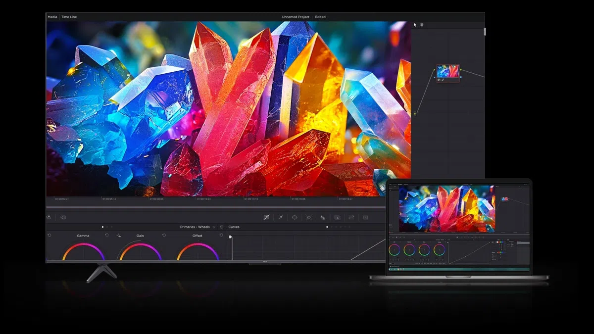 C855 TV Professional color accuracy of ΔE<0.99