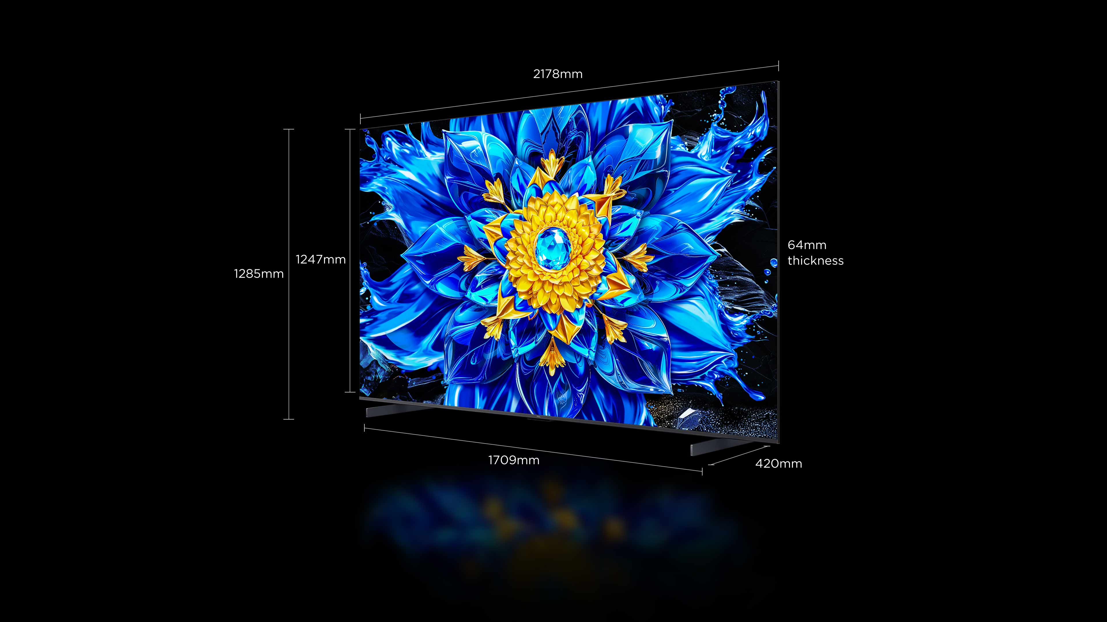 Размер экрана телевизора TCLTV C7K Premium QD-MiniLED