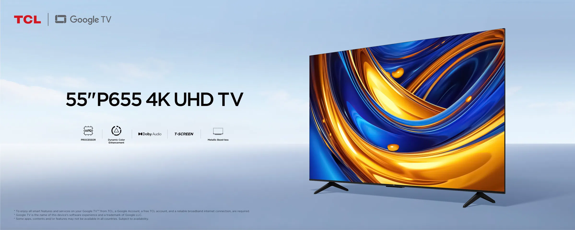 TCL P655 4K UHD банер Google TV