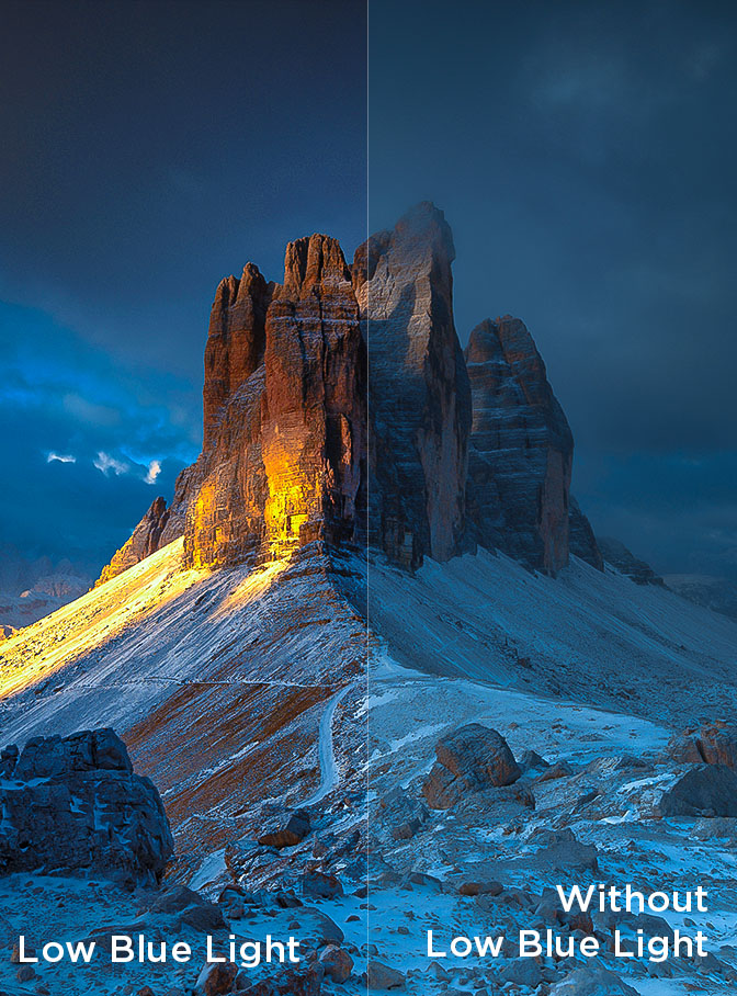 Luz azul baja vs luz azul baja