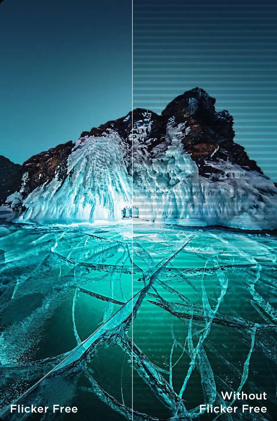 Flicker Free vs without flicker free