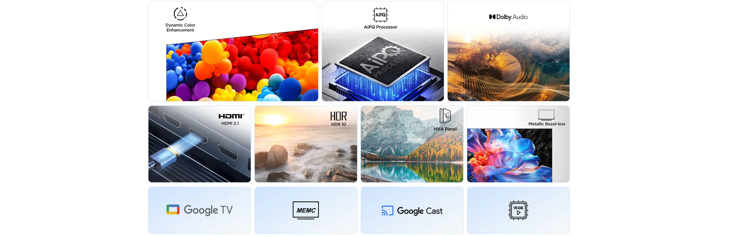 TCL 75P6K 4K UHD Google TV TCL P6K Characteristic