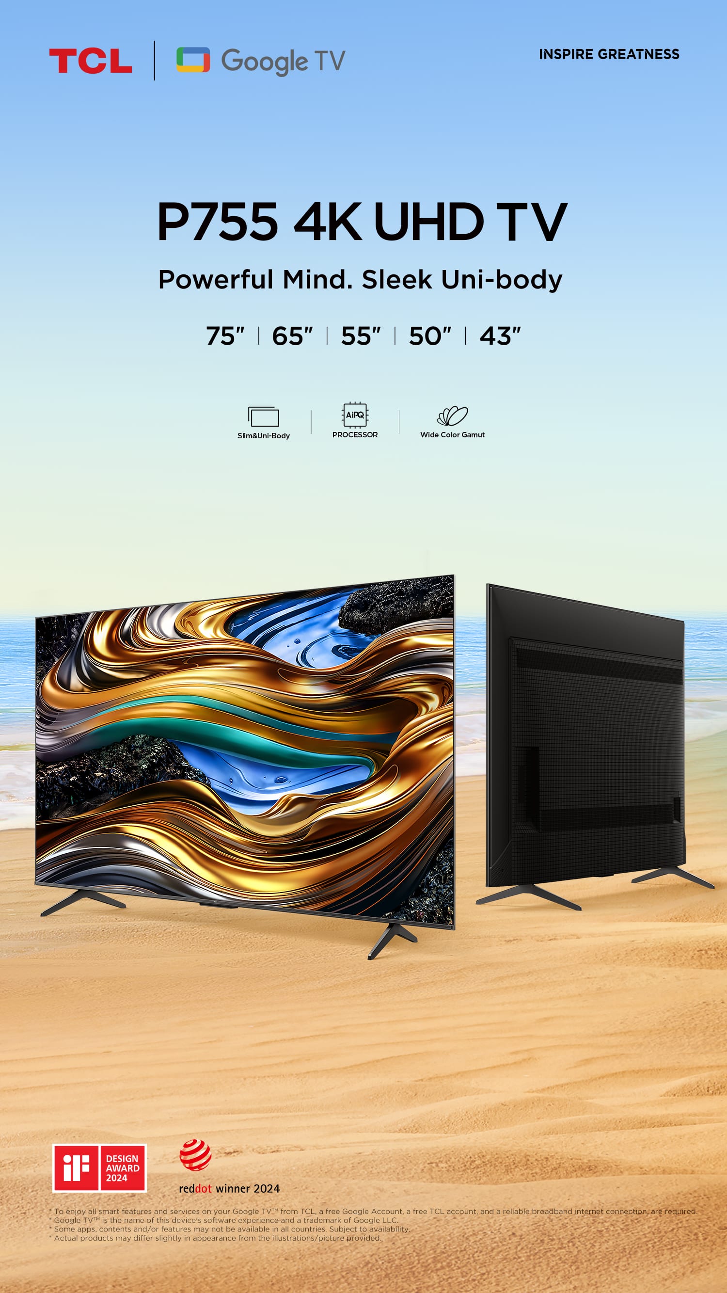 TCL P755 4K UHD Google TV | AiPQ™ PROCESSOR - TCL Global