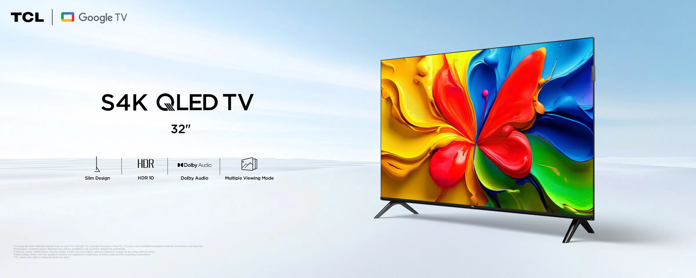 TCL S4K-32 Inch QLED TV-Google TV