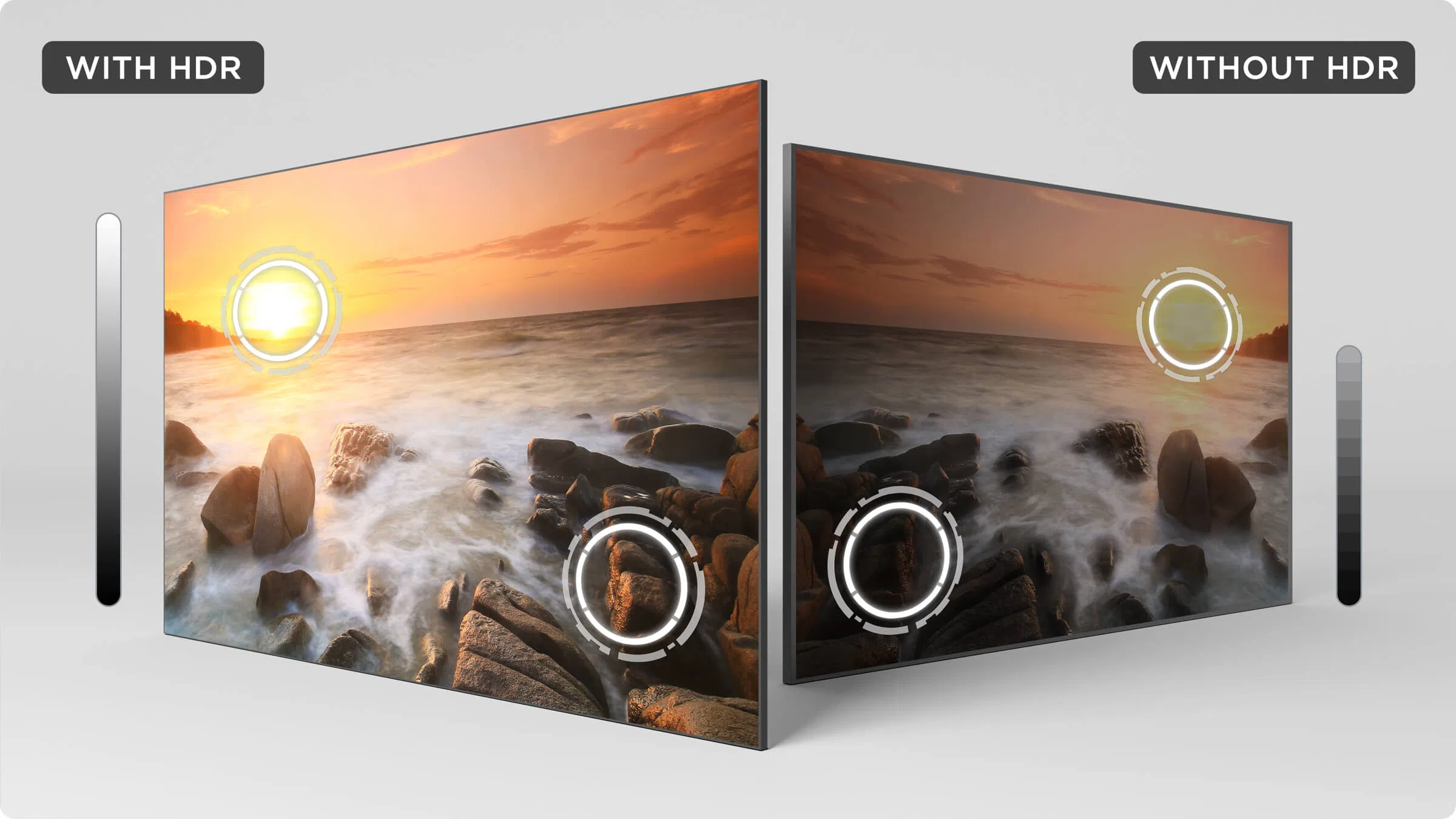 iFFALCON S55 con HDR 10 y sin HDR 10