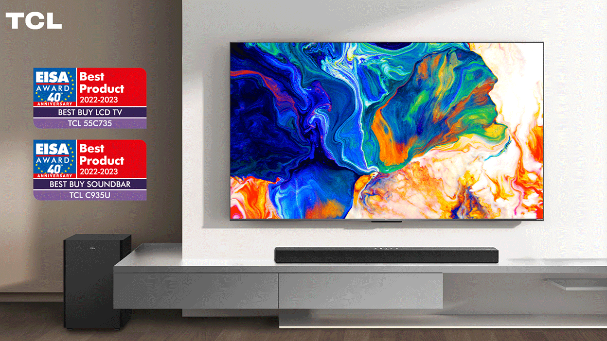TCL Wins Four Prestigious 2022-2023 EISA Awards Including Premium Mini LED TV Award