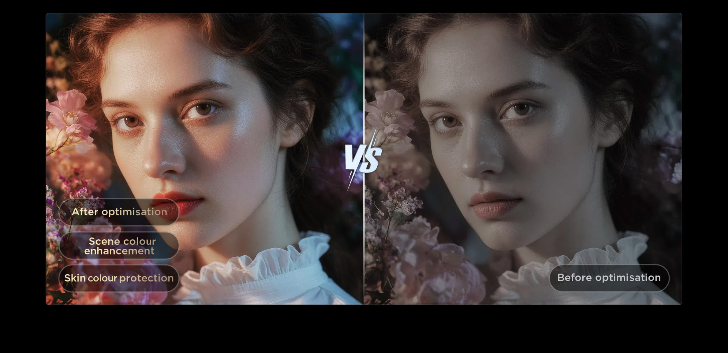 Bionic Color Optimization technology delivers more realistic skin color