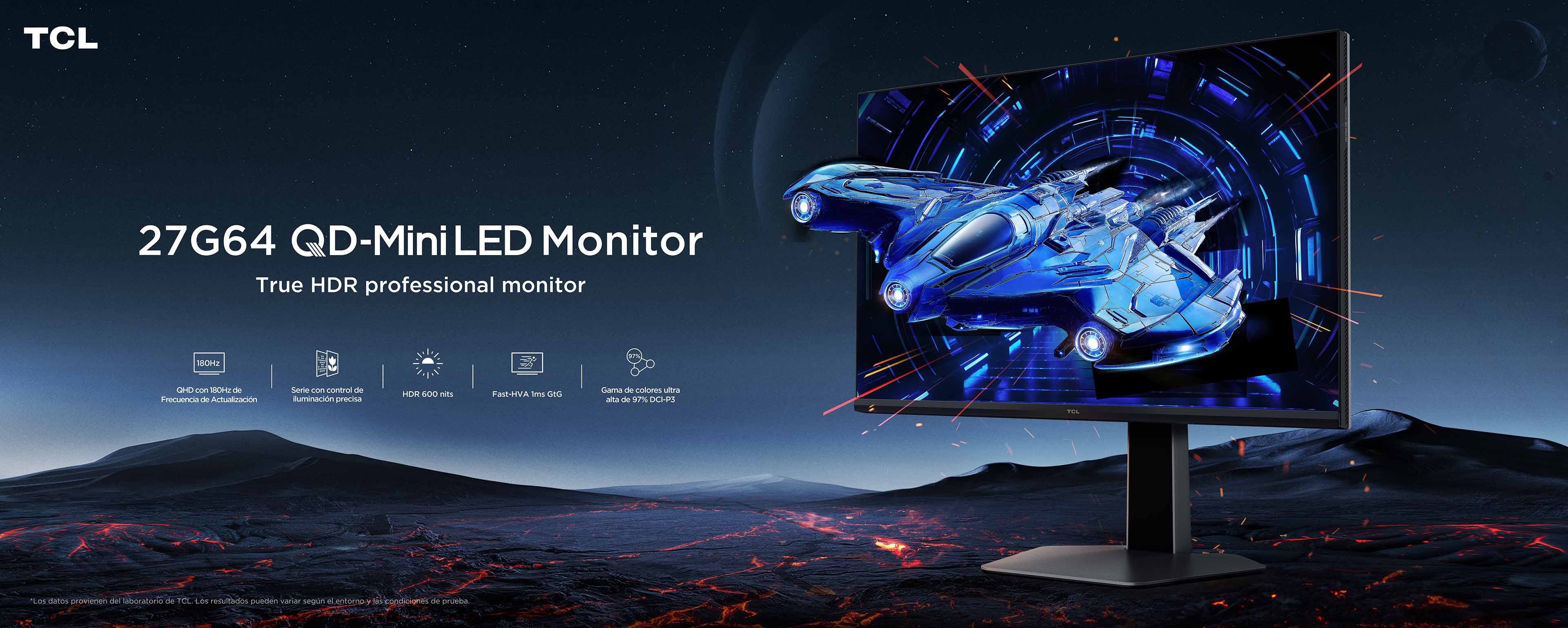 TCL 27G64 QD-MiniLED Monitor-27 Inch QHD Monitor 