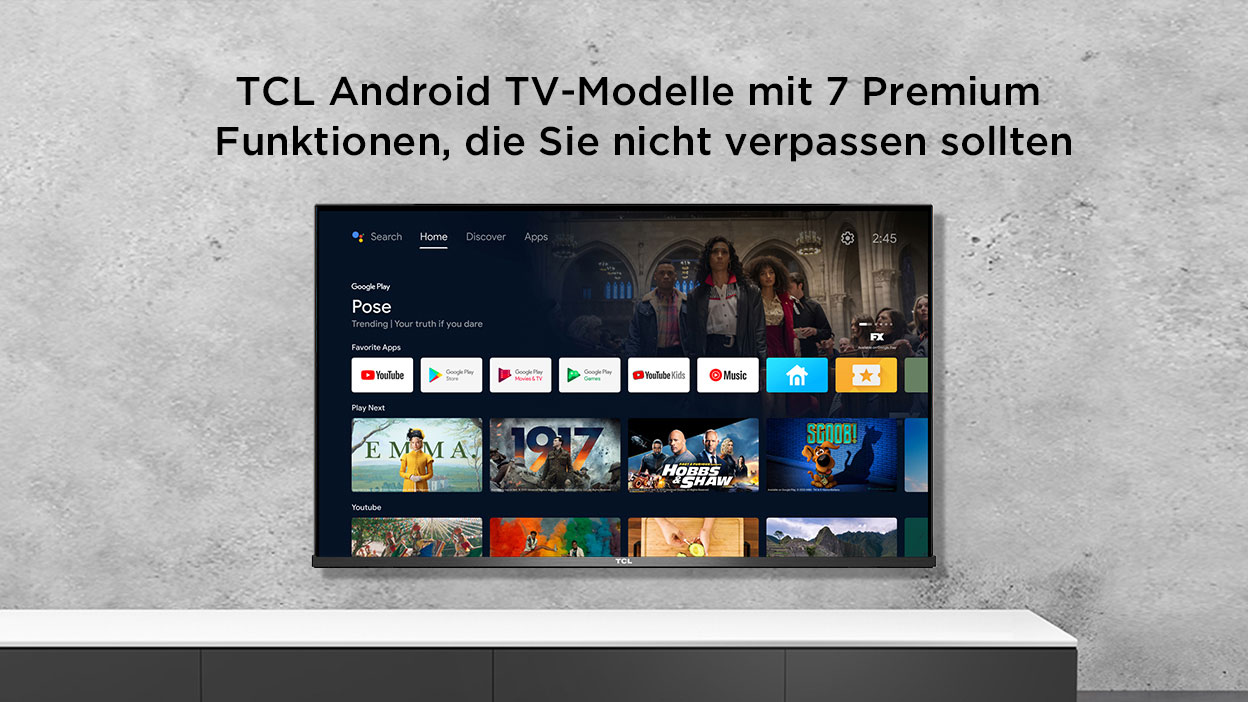 TCL Android TV-Modelle mit 7 Premium Funktionen, die Sie nicht verpassen sollten