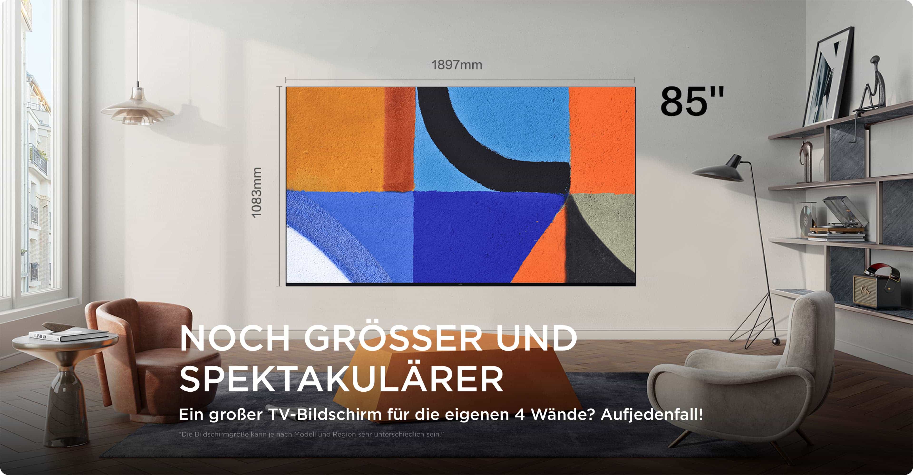 TCL Big TV Screen Size 