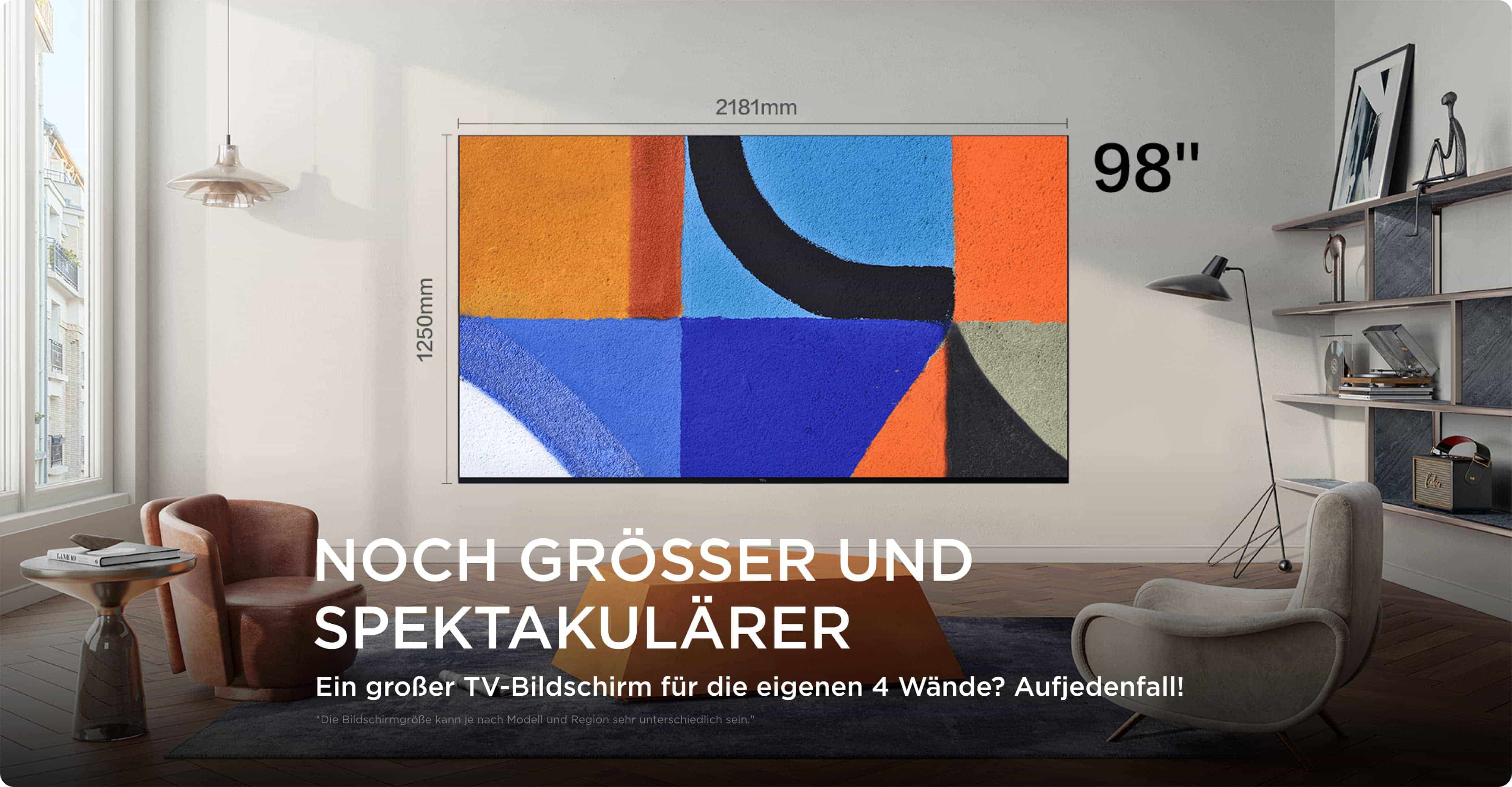 TCL Big TV Screen Size 