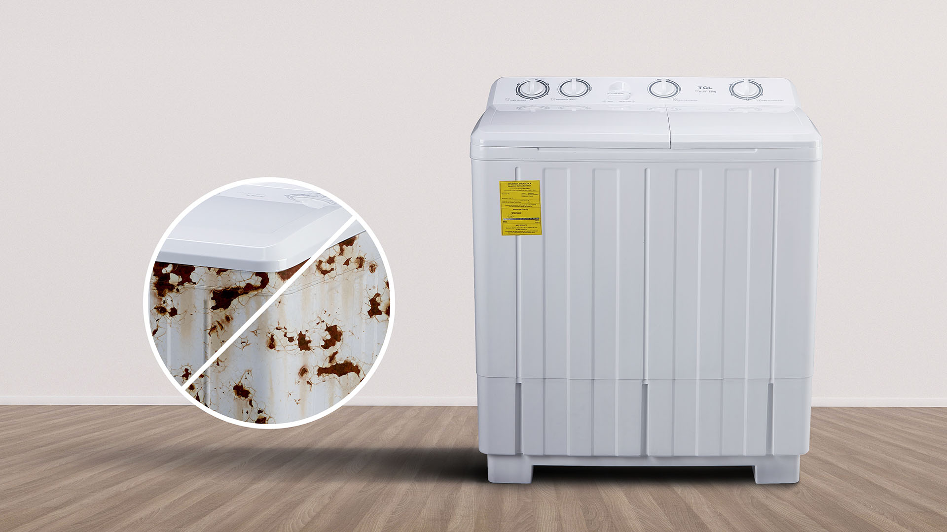 TCL Lavadora de Libre de óxido
