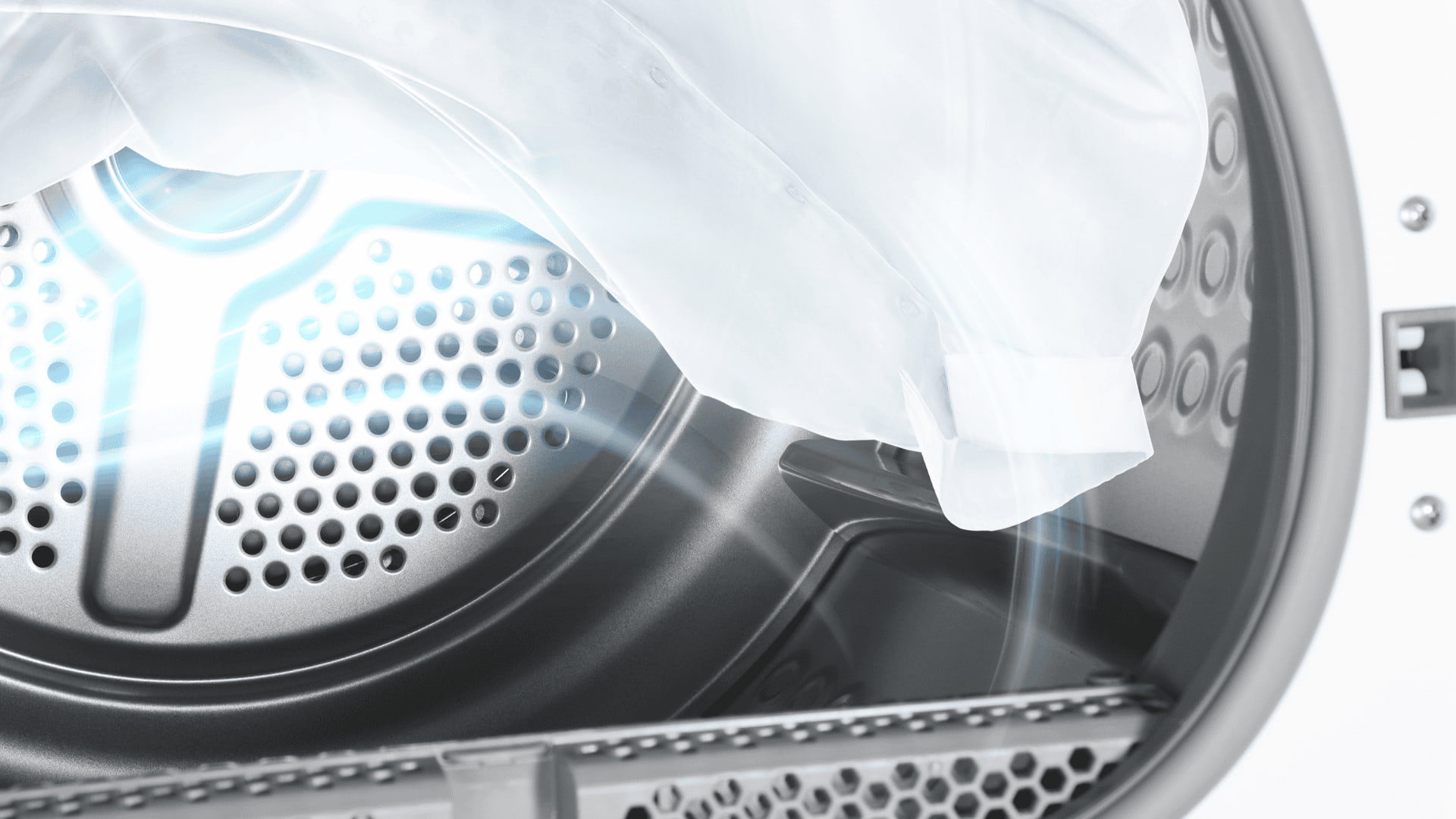 TCL dryer has Anti-crease airflow keeps clothes smooth