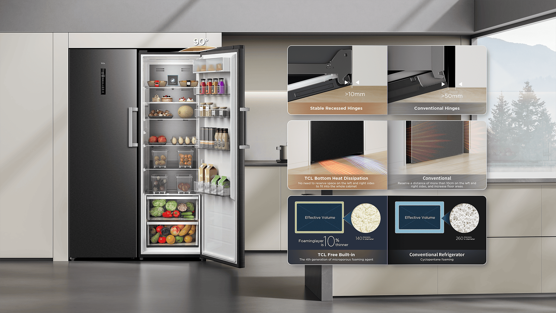 Upright Fridge FC400RXD2 - TCL Europe