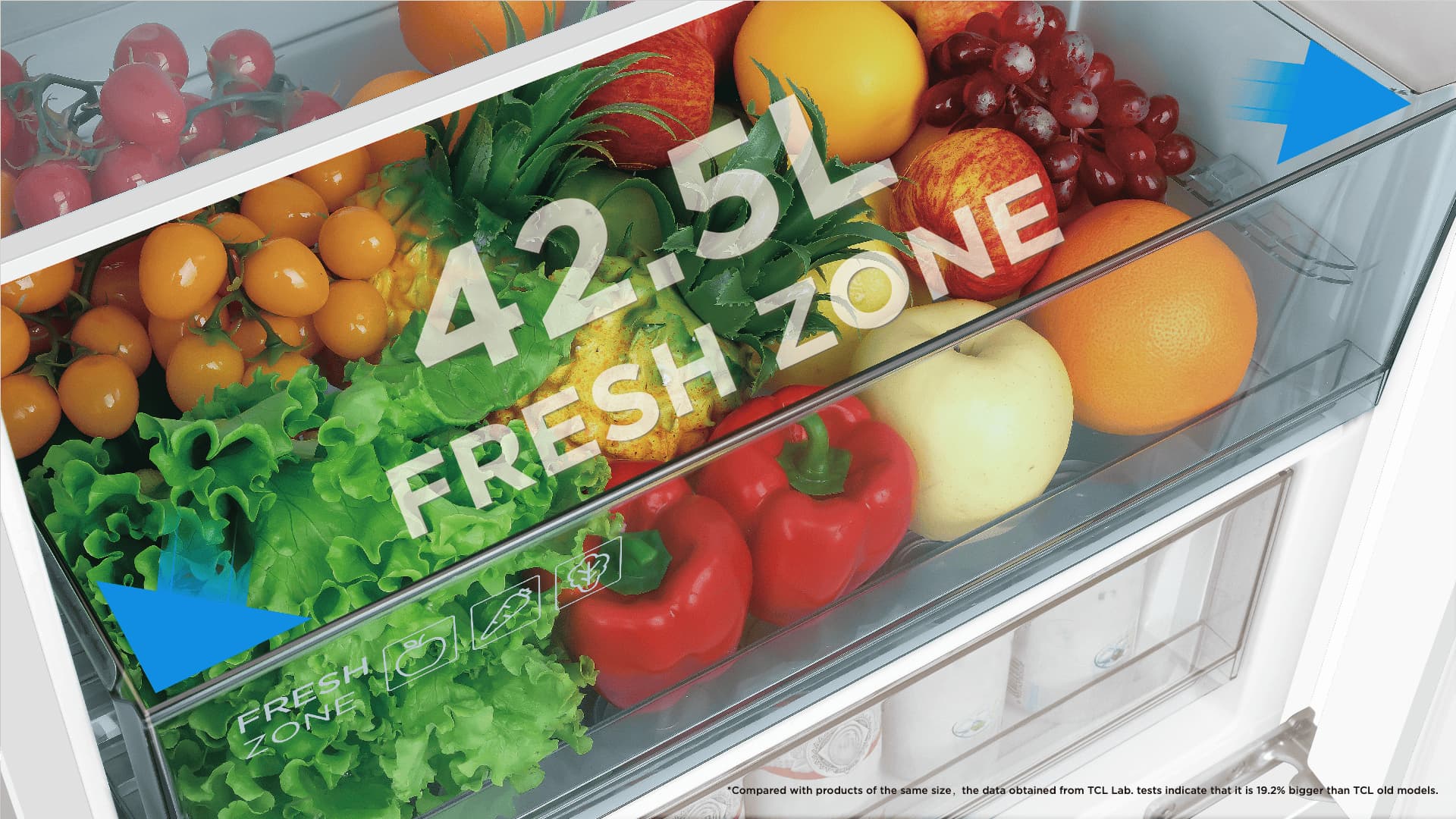 TCL fridge is ideal for larger items, more convenient