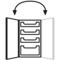 Porte réversible