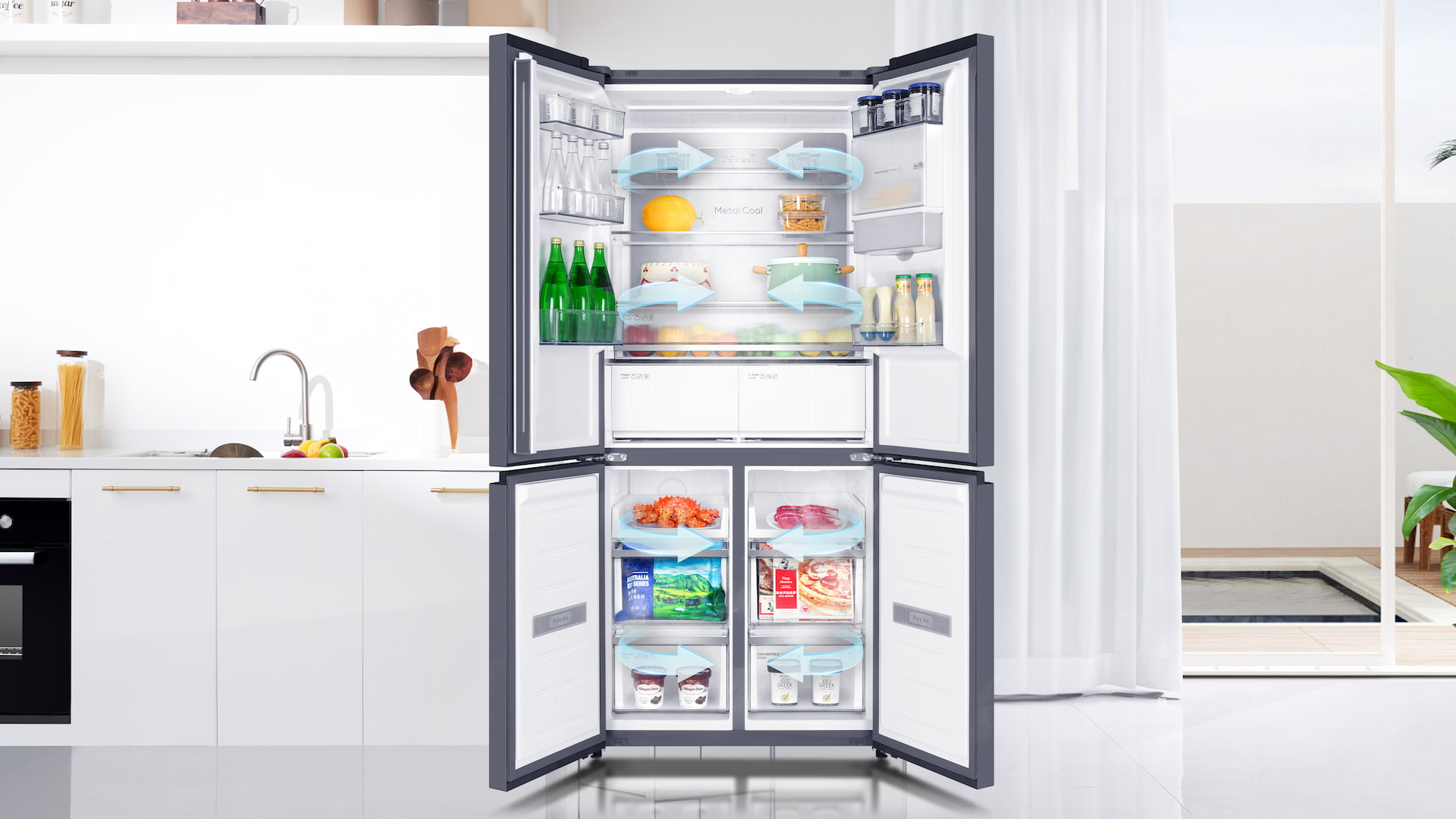 TCL rc518cxd0 homogeneous and frost-free cooling