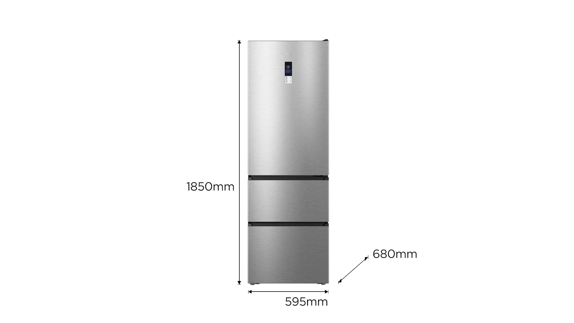TCL fridge's dimension