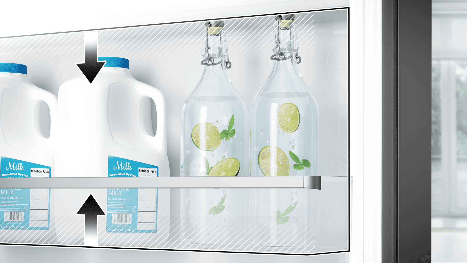 TCL fridge has large-capacity door bottle frame