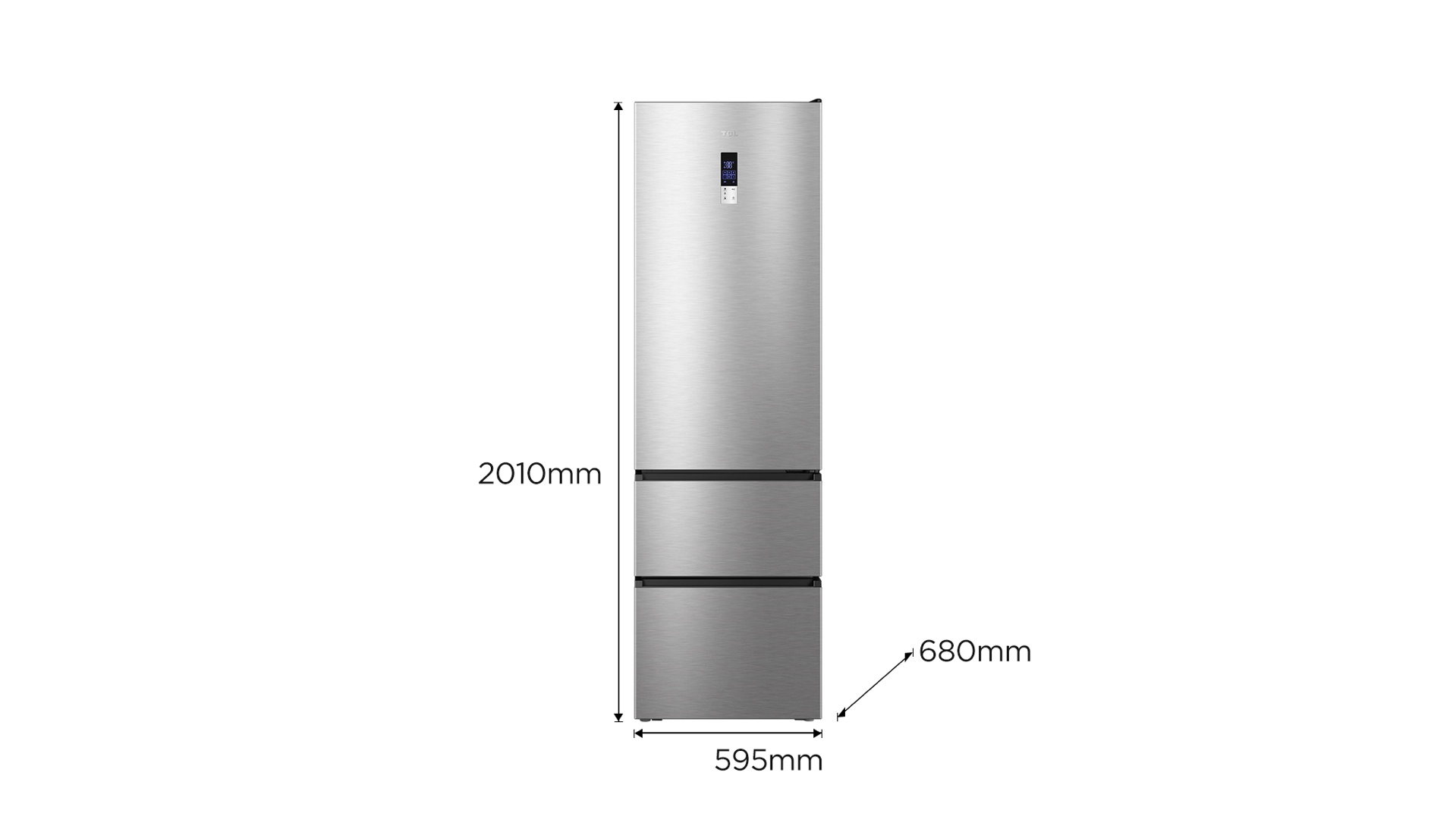 TCL fridge's dimension
