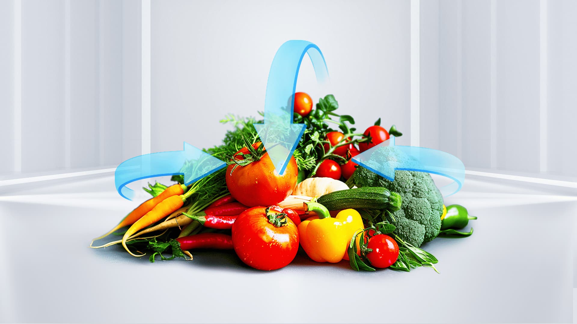 Multi-level homogenous cold air distribution for optimal food preservation