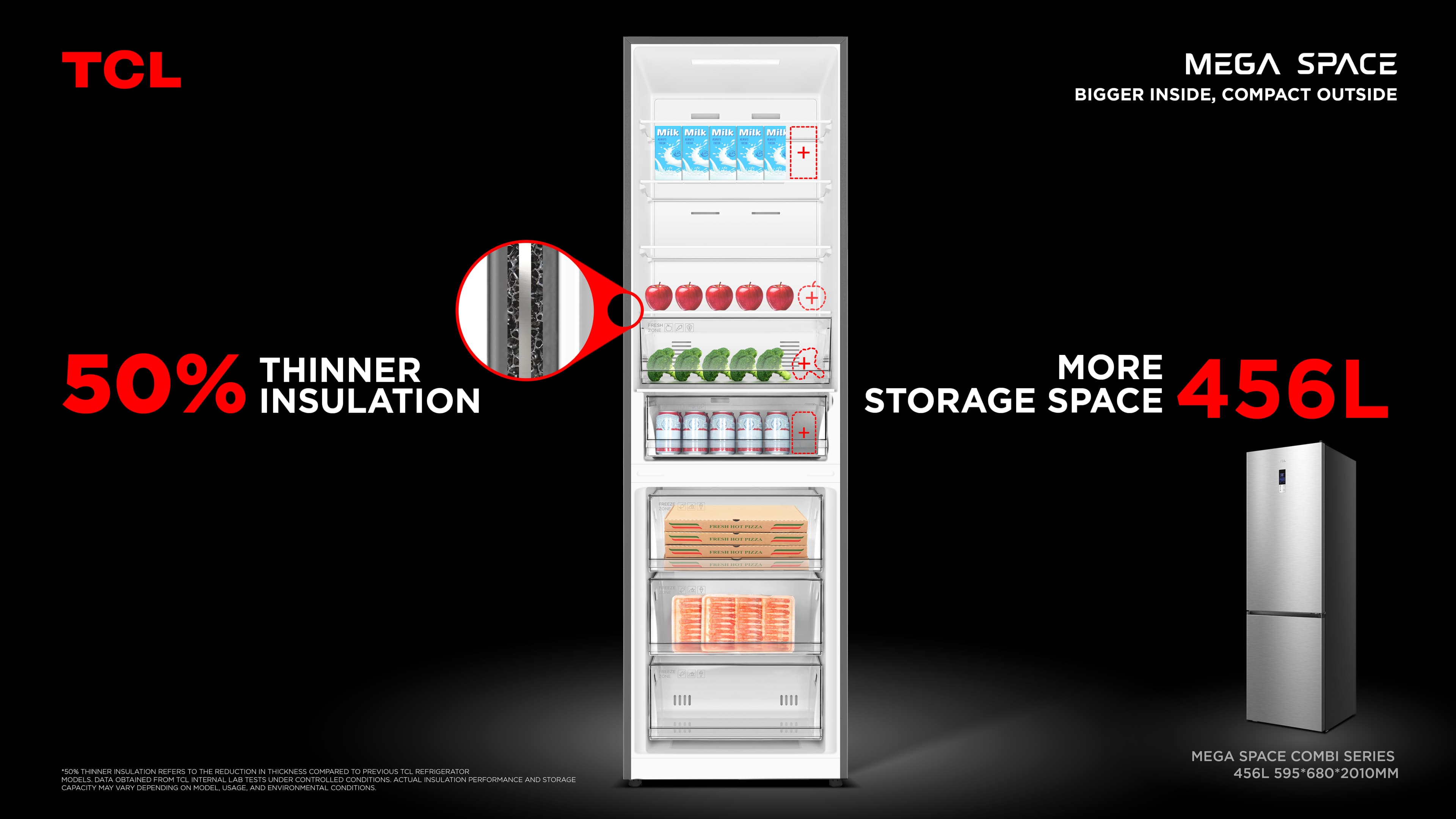 Preserve more freshness with TCL's innovative fridge