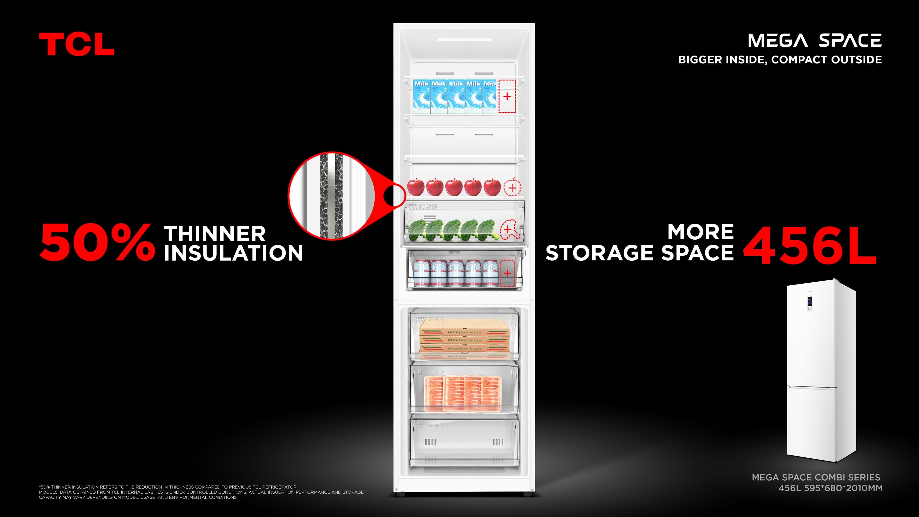 Preserve more freshness with TCL's innovative fridge