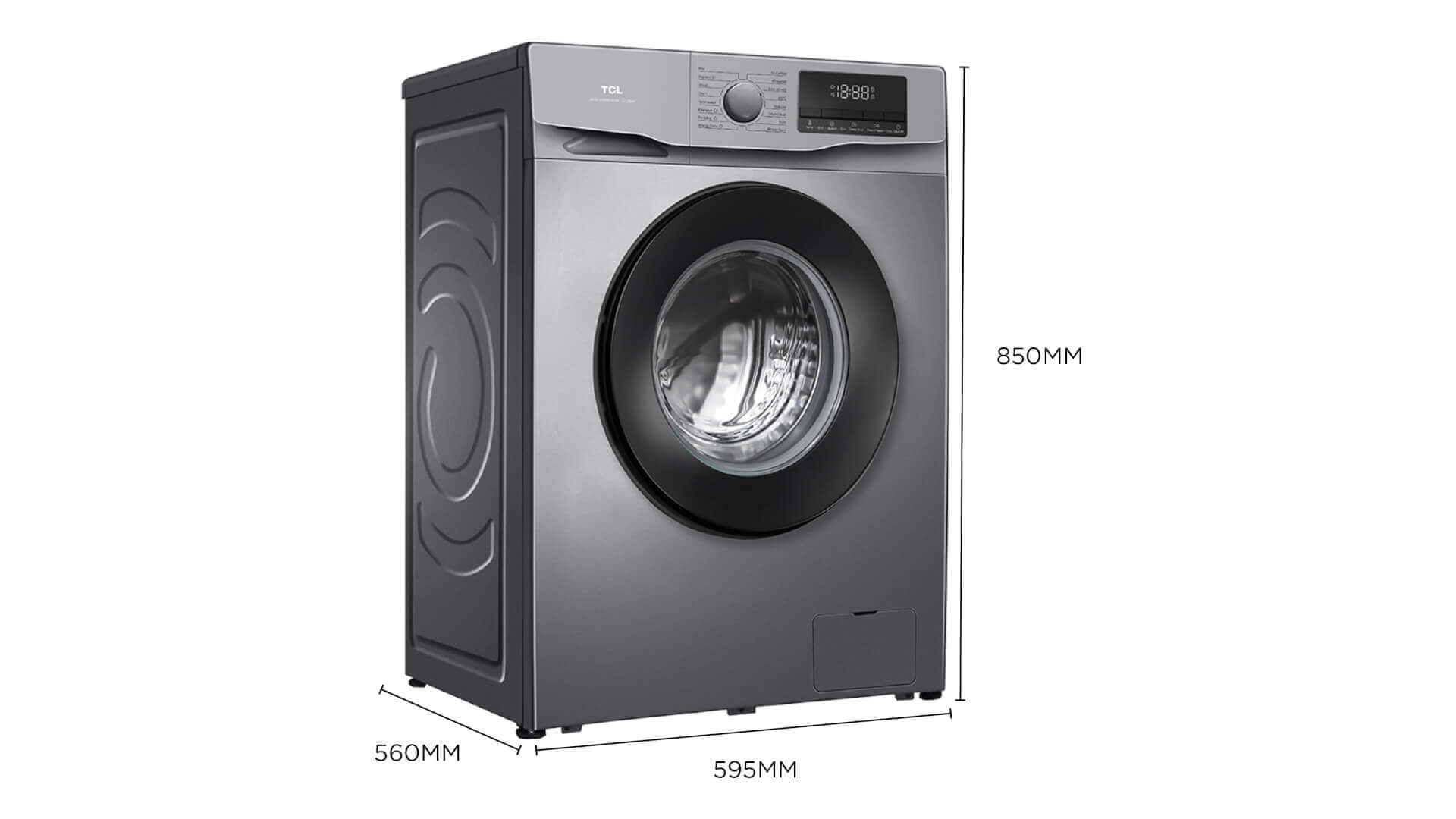 TCL front-loading washing machine‘s dimension