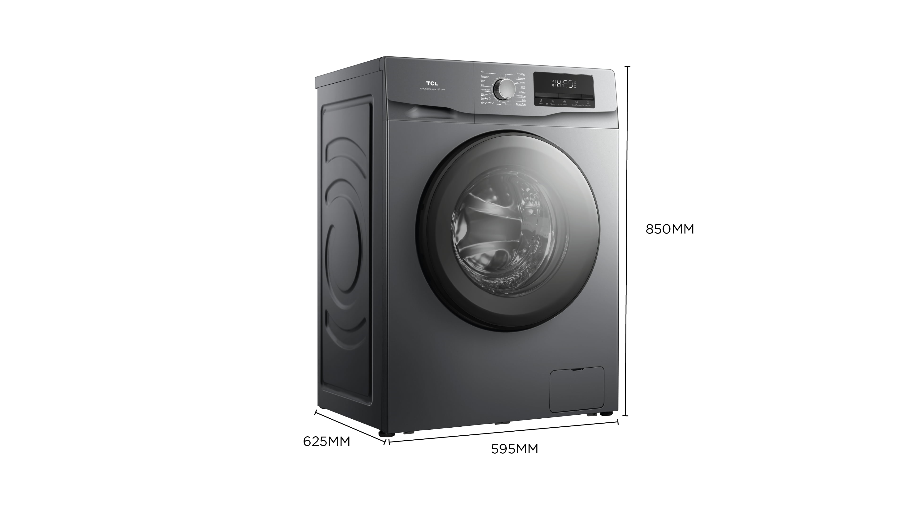 TCL Waching Machine Demension