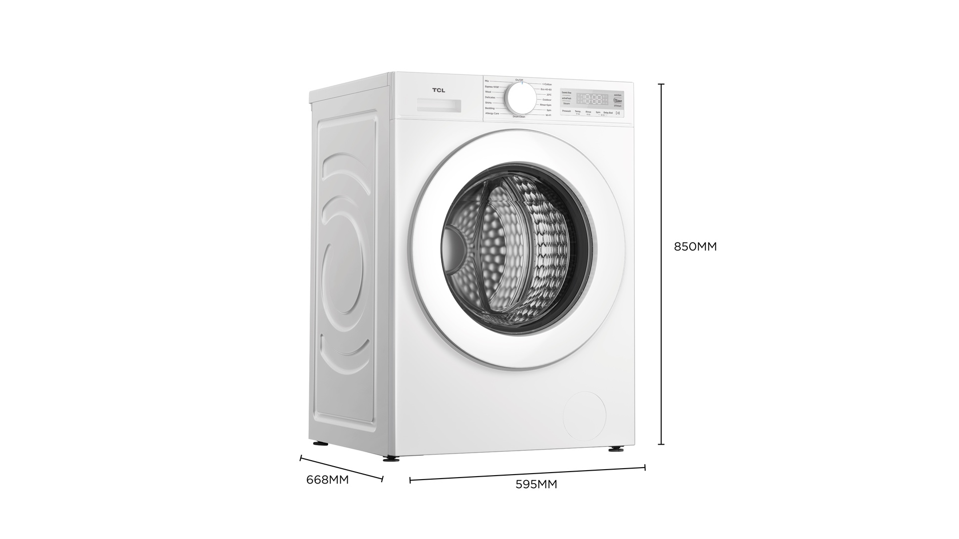 TCL front-loading washing machine‘s dimension