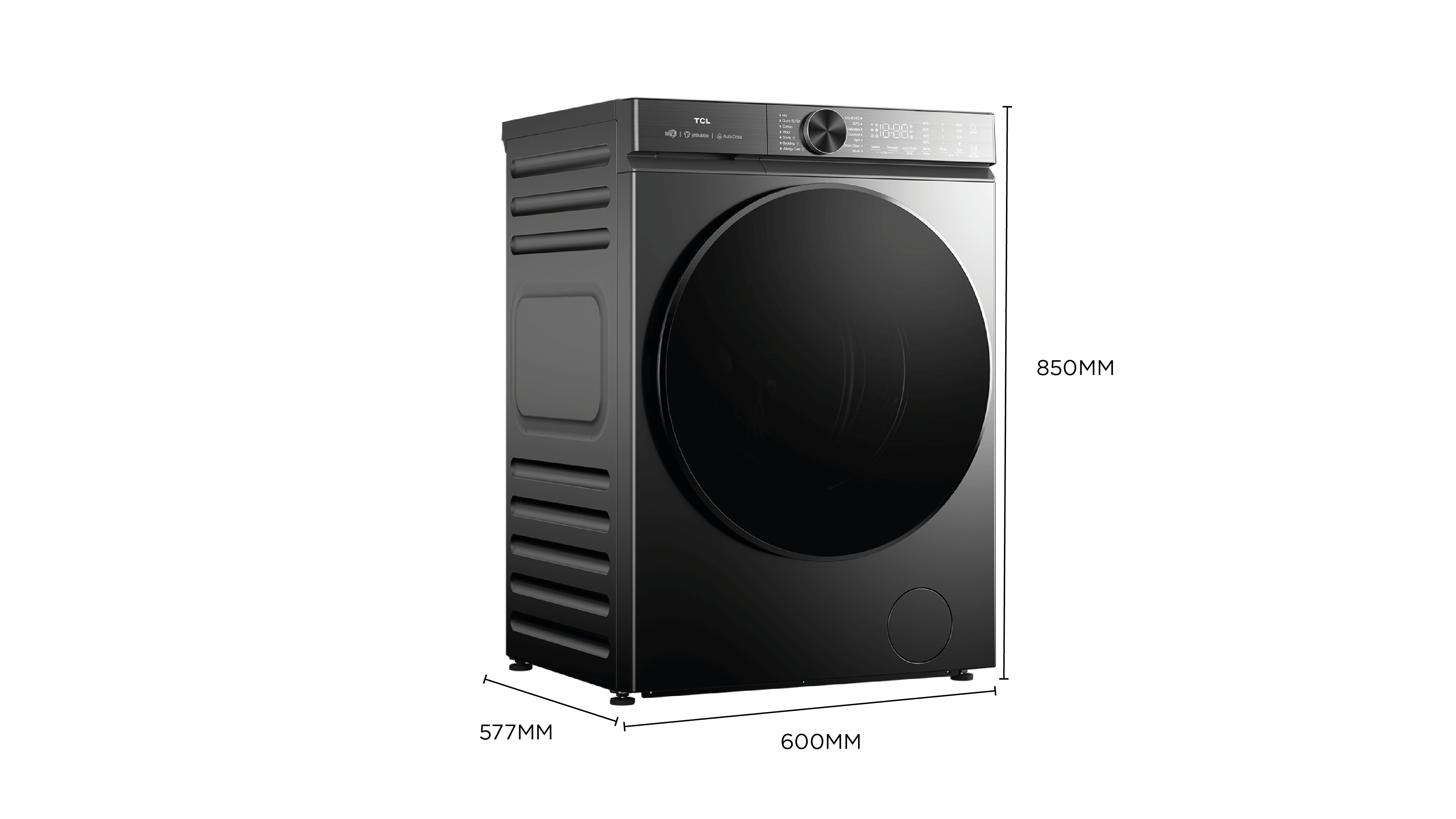TCL front-loading washing machine‘s dimension