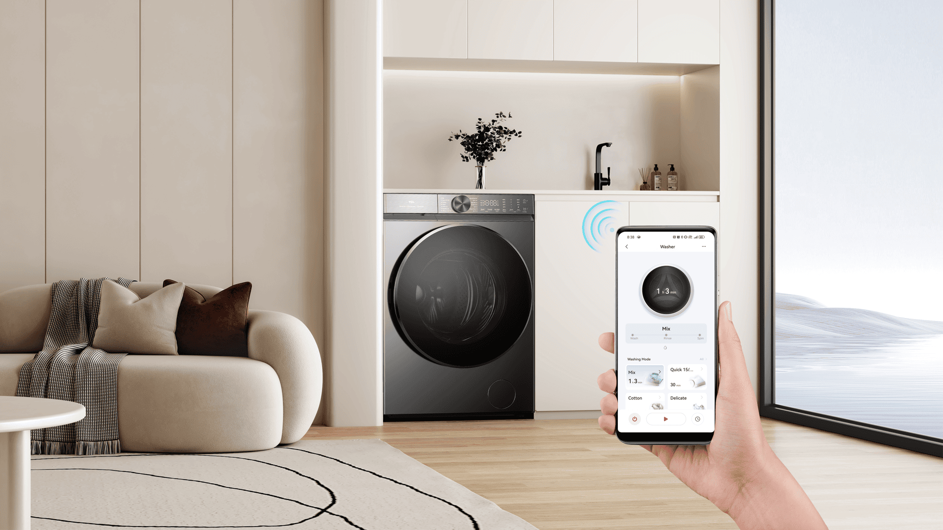 TCL washing machine with digital inverter motor