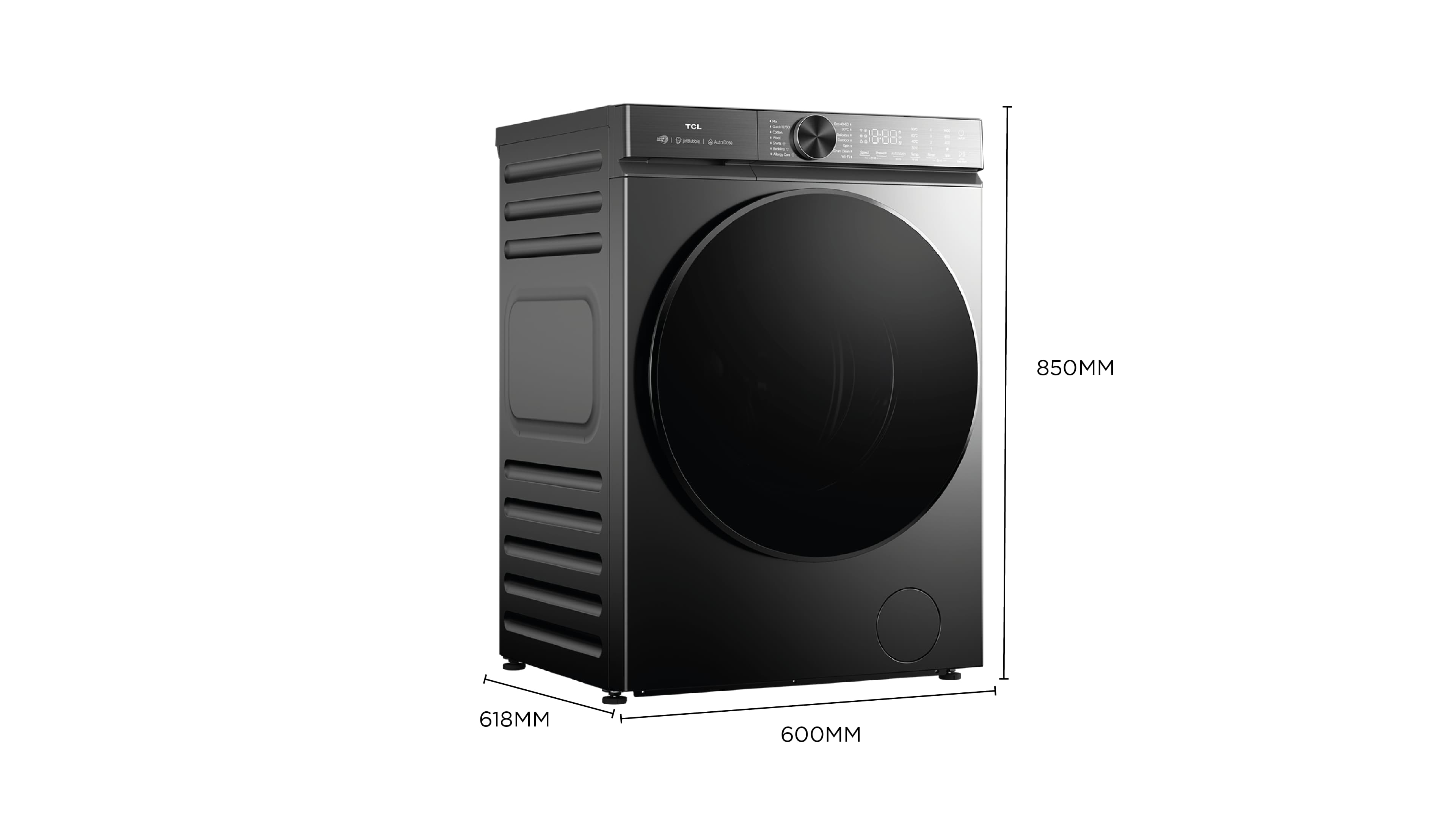 TCL front-loading washing machine‘s dimension