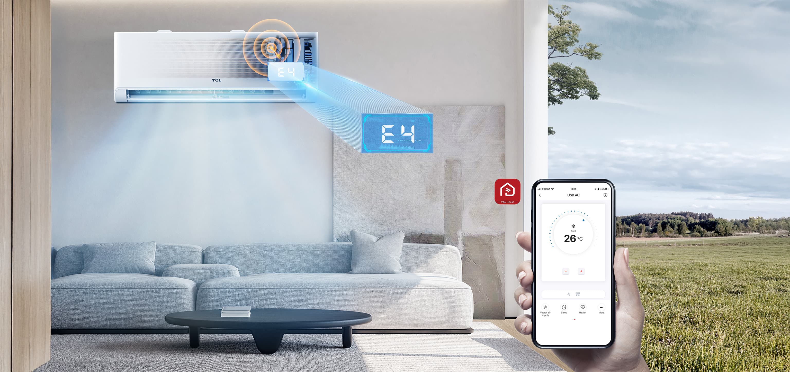 Smart filter blockage reminder of BreezeIN AC