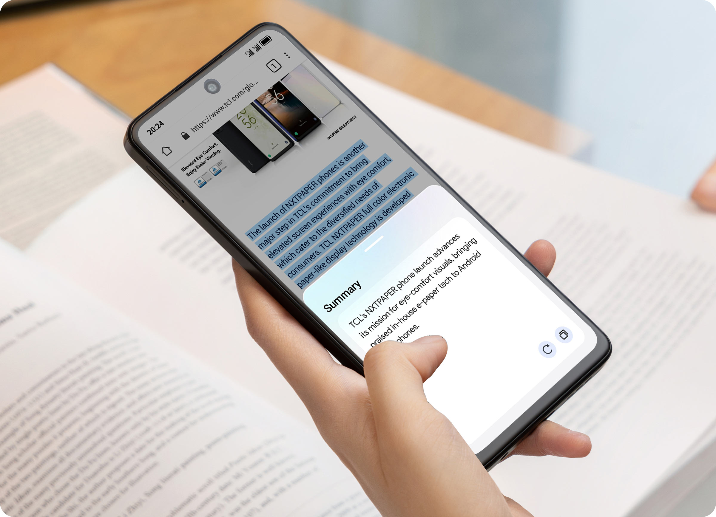 TCL 50 PRO Intuitive AI text comprehension