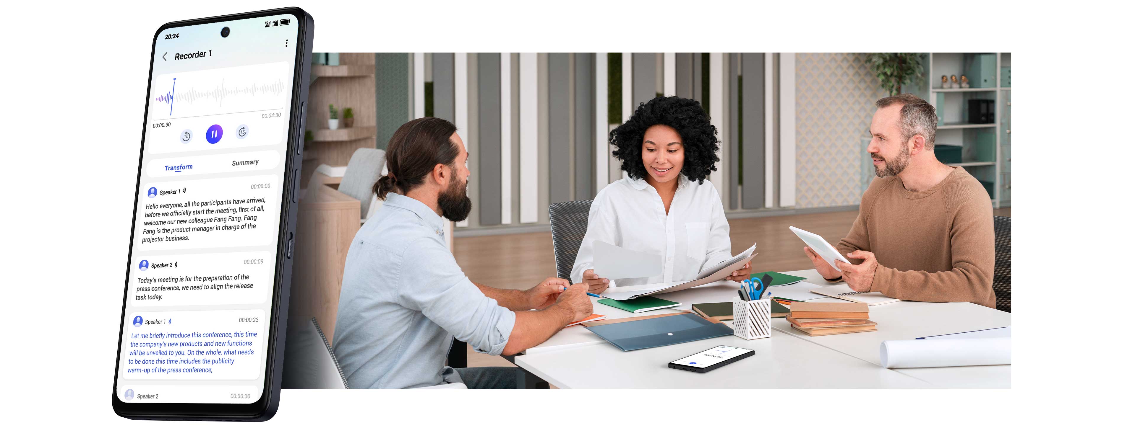 TCL 50 PRO Instant AI transcript and summary